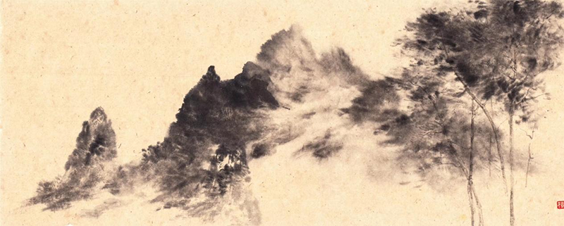“品鉴”——中国美术、书法主题展:烟云松风(廖东才)