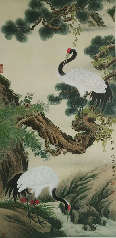 “品鉴”——中国美术、书法主题展:鹤寿(谢红莺)